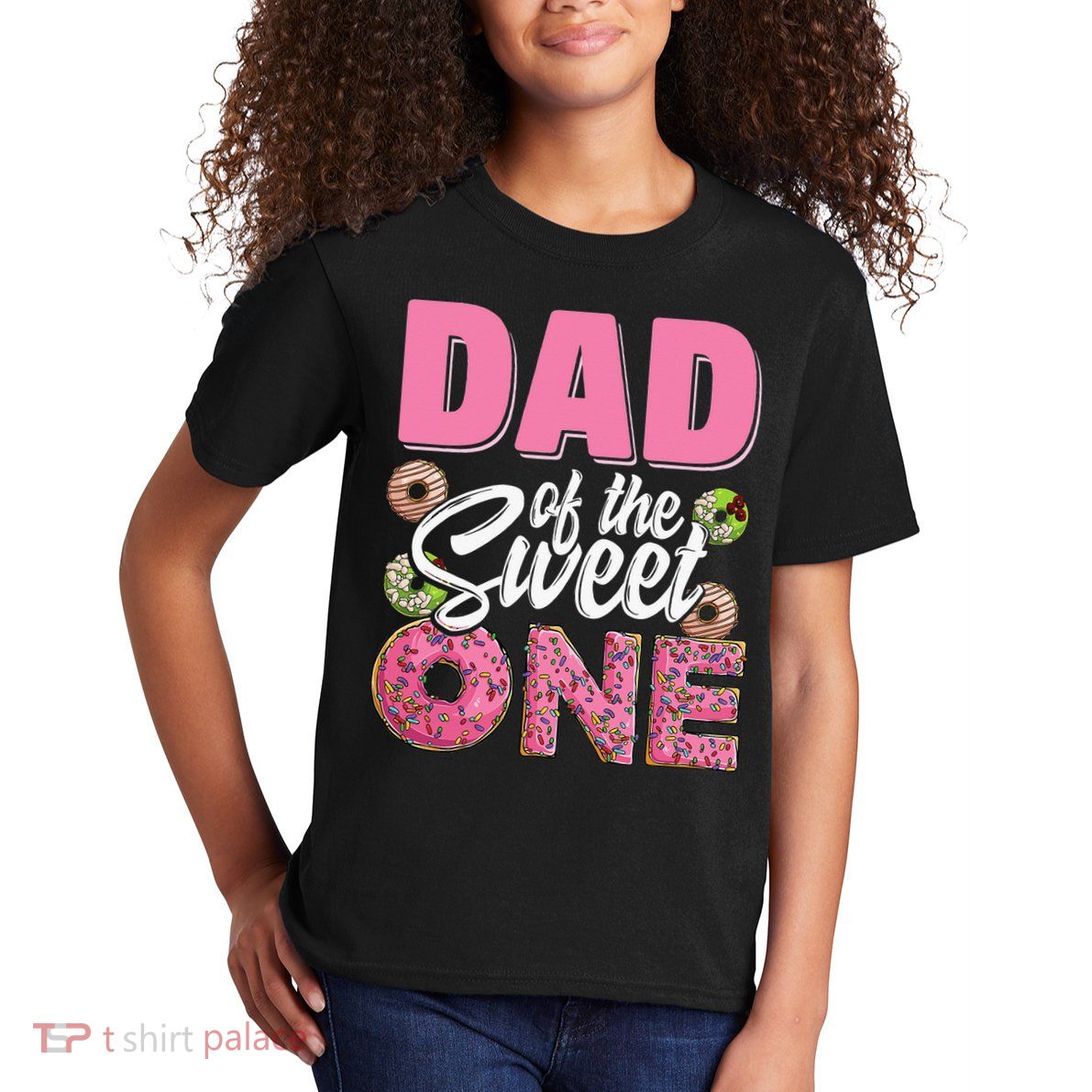 Dad Of The Sweet One Birthday 1st Bday Donut One Party Kids T-Shirt