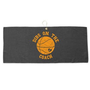 Dibs On The Coach Funny Basketball Wife Husband Love Gift Large Microfiber Waffle Golf Towel