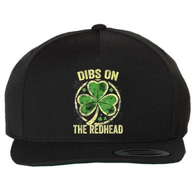Dibs On The Redhead St PatrickS Irish Shamrock Wool Snapback Cap