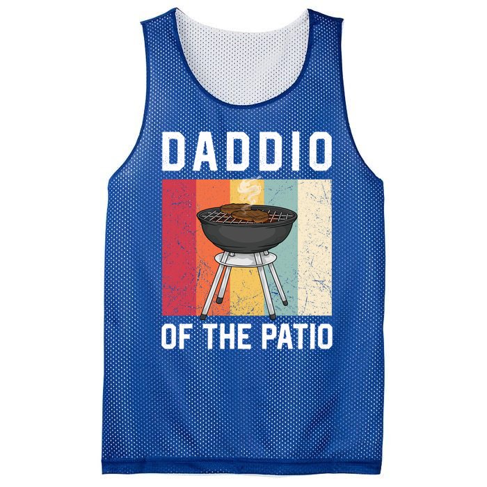 Daddio Of The Patio Funny Barbecue Bbq Fathers Day Grill Gift Mesh Reversible Basketball Jersey Tank