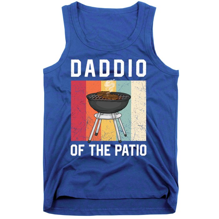 Daddio Of The Patio Funny Barbecue Bbq Fathers Day Grill Gift Tank Top