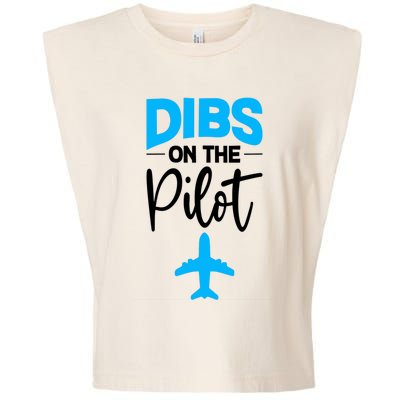 Dibs On The Pilot Gift Garment-Dyed Women's Muscle Tee