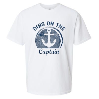 Dibs On The Captain Funny Boating Captain Wife Sueded Cloud Jersey T-Shirt