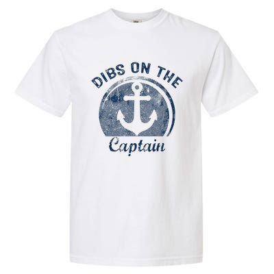 Dibs On The Captain Funny Boating Captain Wife Garment-Dyed Heavyweight T-Shirt