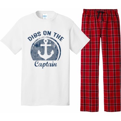 Dibs On The Captain Funny Boating Captain Wife Pajama Set