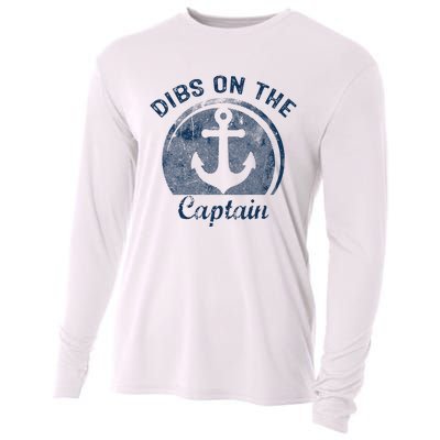 Dibs On The Captain Funny Boating Captain Wife Cooling Performance Long Sleeve Crew