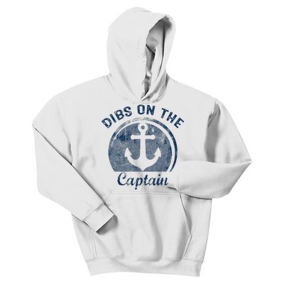 Dibs On The Captain Funny Boating Captain Wife Kids Hoodie