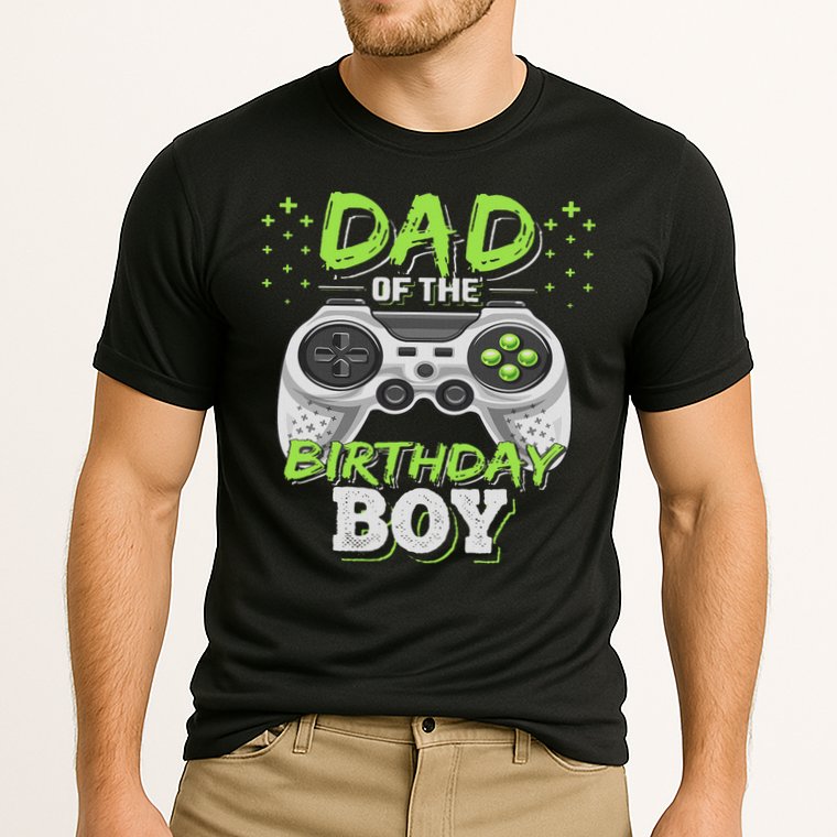 Dad Of The Birthday Boy Matching Video Gamer Birthday Party Cooling Performance Crew T-Shirt