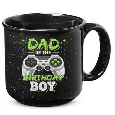 Dad Of The Birthday Boy Matching Video Gamer Birthday Party 15oz Campfire Ceramic Mug