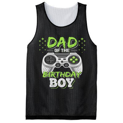 Dad Of The Birthday Boy Matching Video Gamer Birthday Party Mesh Reversible Basketball Jersey Tank