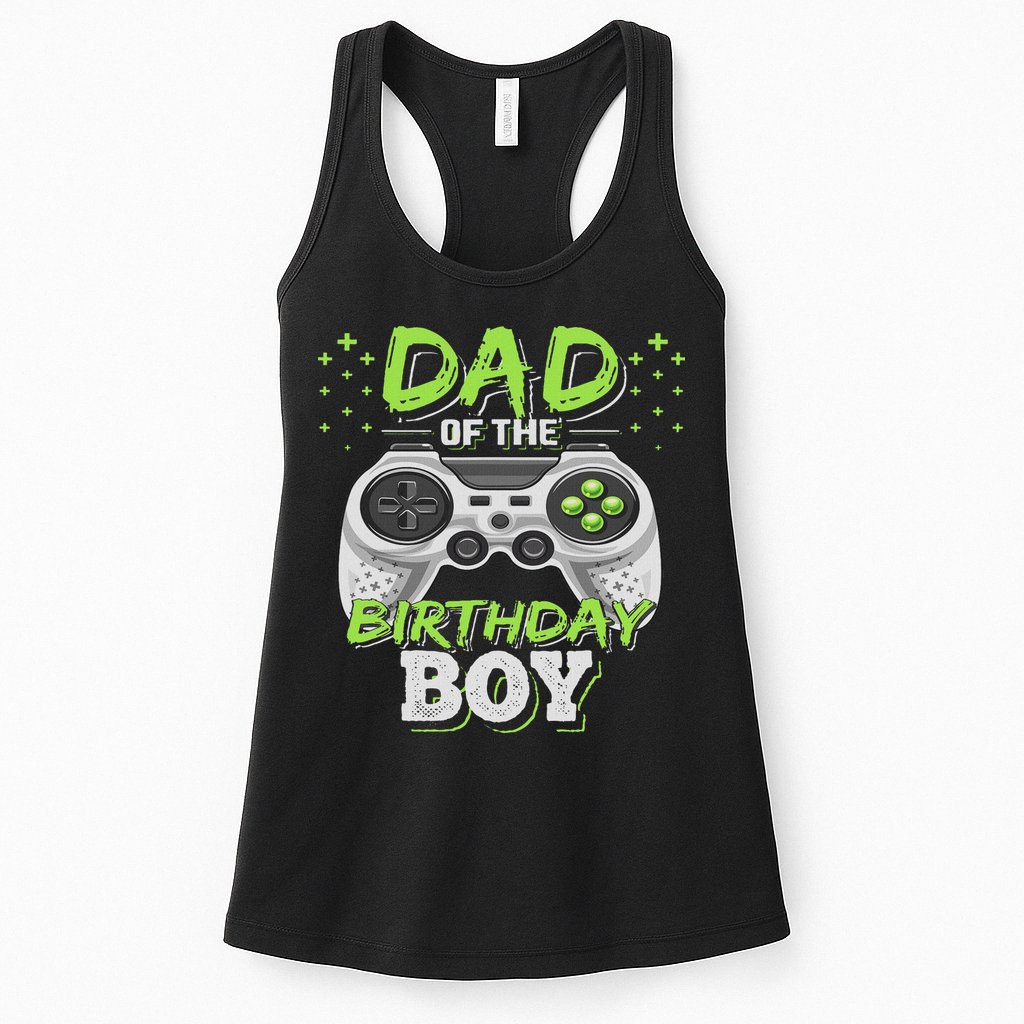 Dad Of The Birthday Boy Matching Video Gamer Birthday Party Womens Tank Top