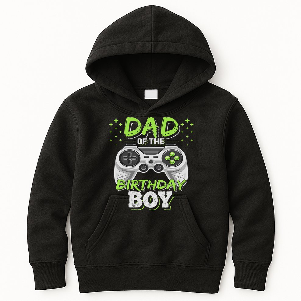Dad Of The Birthday Boy Matching Video Gamer Birthday Party Kids Hoodie