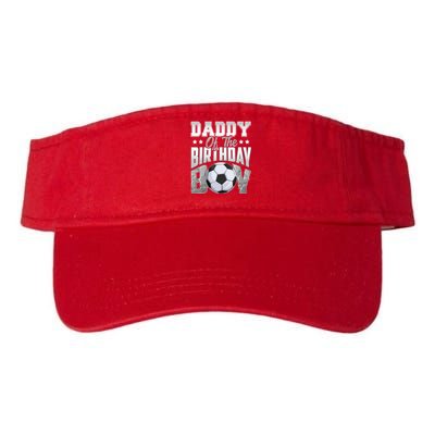 Daddy Of The Birthday Boy Soccer Player Bday Celebration Valucap Bio-Washed Visor