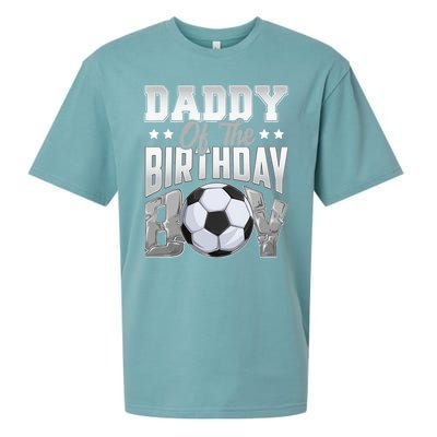 Daddy Of The Birthday Boy Soccer Player Bday Celebration Sueded Cloud Jersey T-Shirt