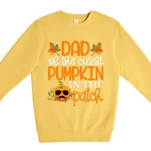 Dad Of The Cutest Pumpkin In The Patch Halloween Premium Crewneck Sweatshirt