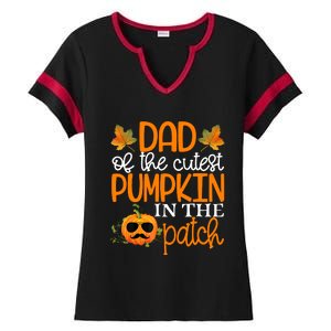 Dad Of The Cutest Pumpkin In The Patch Halloween Ladies Halftime Notch Neck Tee