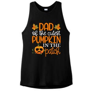 Dad Of The Cutest Pumpkin In The Patch Halloween Ladies PosiCharge Tri-Blend Wicking Tank