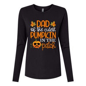 Dad Of The Cutest Pumpkin In The Patch Halloween Womens Cotton Relaxed Long Sleeve T-Shirt