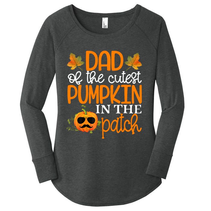 Dad Of The Cutest Pumpkin In The Patch Halloween Women's Perfect Tri Tunic Long Sleeve Shirt