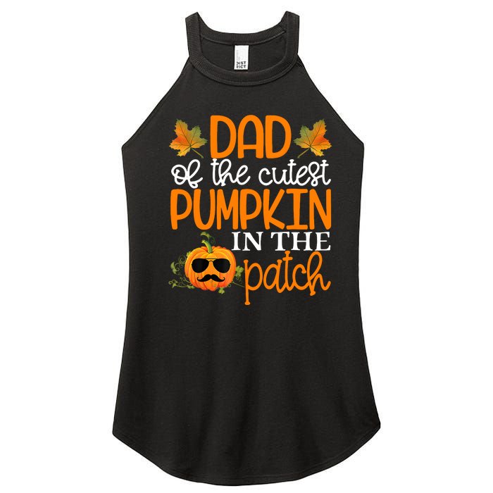 Dad Of The Cutest Pumpkin In The Patch Halloween Women's Perfect Tri Rocker Tank