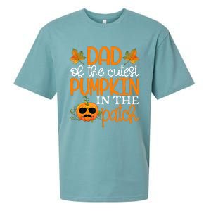 Dad Of The Cutest Pumpkin In The Patch Halloween Sueded Cloud Jersey T-Shirt