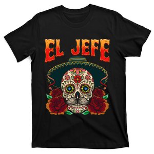 Day Of The Dead Mexico El Jefe Boss Sugar Skull Halloween T-Shirt