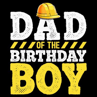 Dad of the Birthday Construction Birthday Party Hat T-Shirt