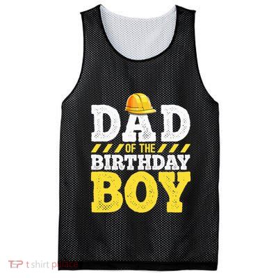 Dad of the Birthday Construction Birthday Party Hat Mesh Reversible Basketball Jersey Tank