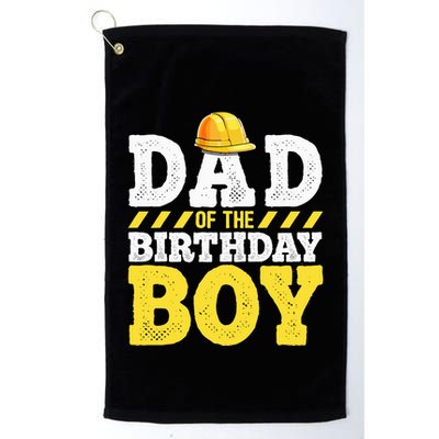 Dad of the Birthday Construction Birthday Party Hat Golf Towel