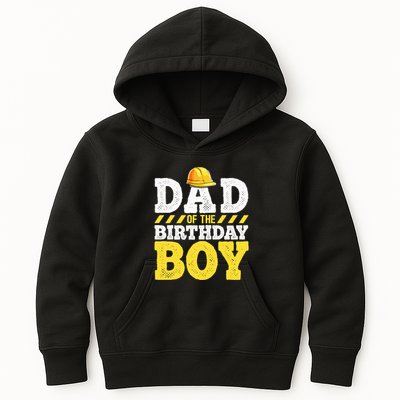 Dad of the Birthday Construction Birthday Party Hat Kids Hoodie