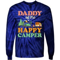 Daddy Of The Happy Camper Shirt  1st Bday Camping Trip Tie-Dye Long Sleeve Shirt