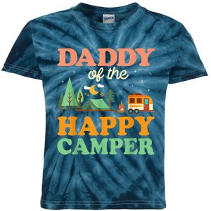 Daddy Of The Happy Camper Shirt  1st Bday Camping Trip Kids Tie-Dye T-Shirt