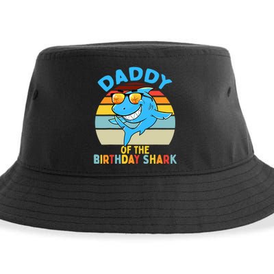 Daddy of the Shark Birthday Dad Matching Family Sustainable Bucket Hat