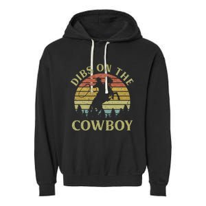 Dibs On The Cow Riding Horse Western Country Garment-Dyed Fleece Hoodie