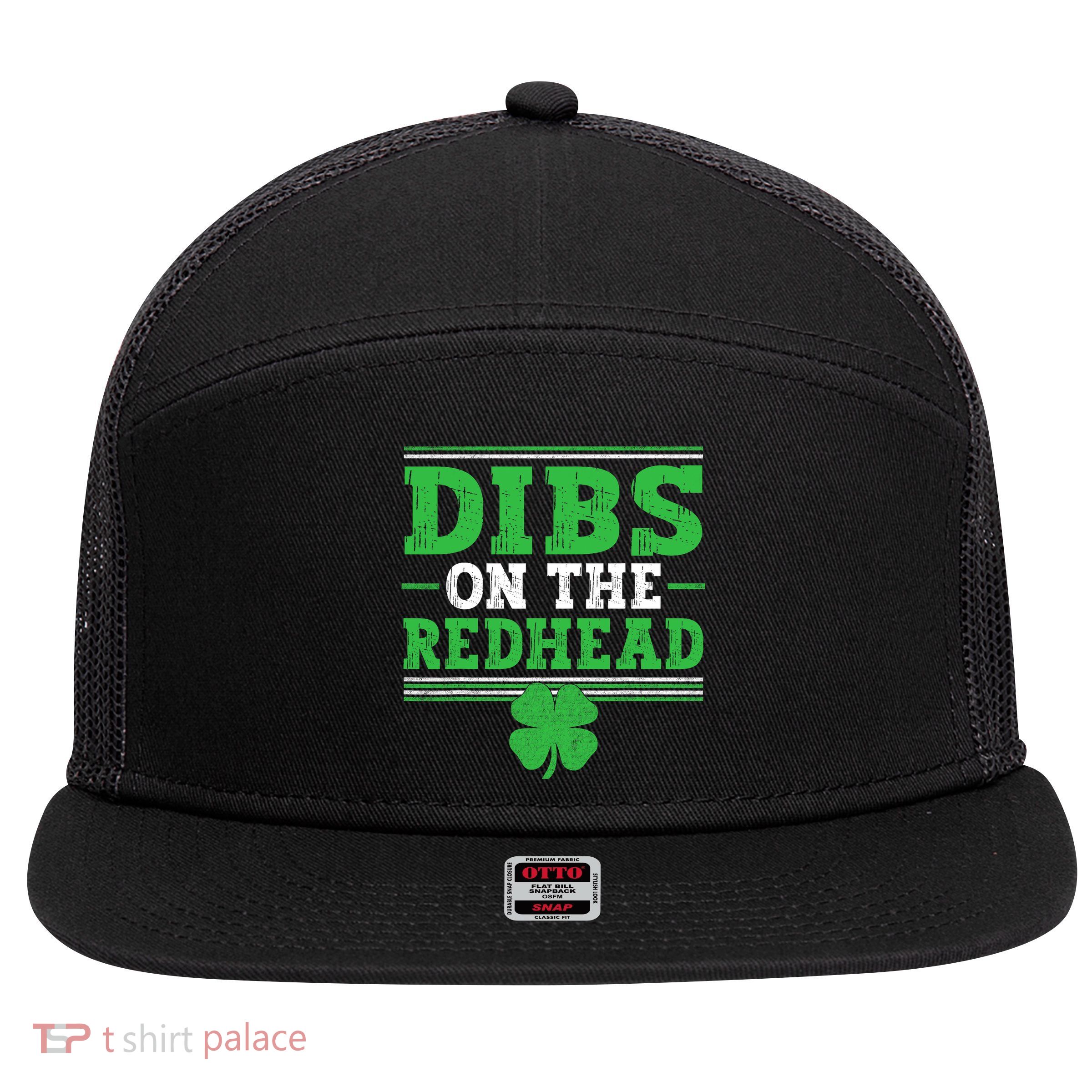 Dibs On The Redhead 7 Panel Mesh Trucker Snapback Hat
