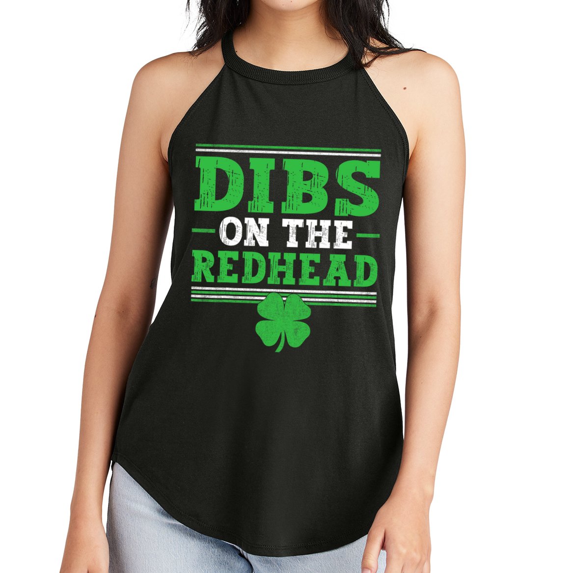 Dibs On The Redhead Women's Perfect Tri Rocker Tank