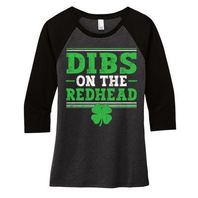 Dibs On The Redhead Women's Tri-Blend 3/4-Sleeve Raglan Shirt