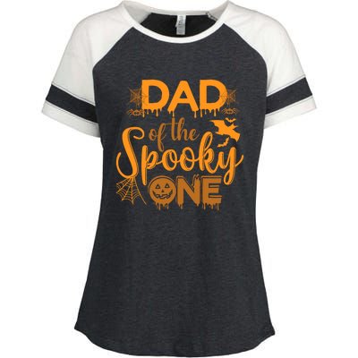 Dad Of The Spooky One Funny Dad Halloween Gift Enza Ladies Jersey Colorblock Tee