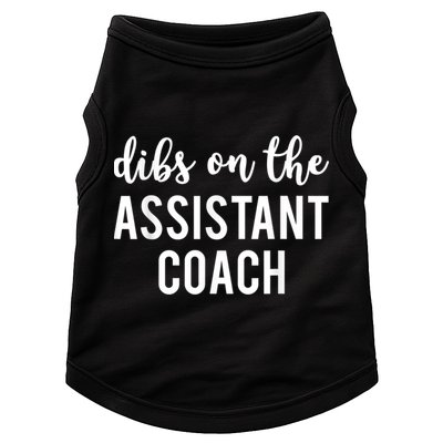 Dibs On The Assistant Coach Funny Sports Coach Doggie Tank