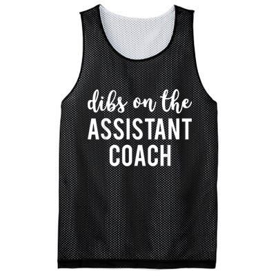 Dibs On The Assistant Coach Funny Sports Coach Mesh Reversible Basketball Jersey Tank