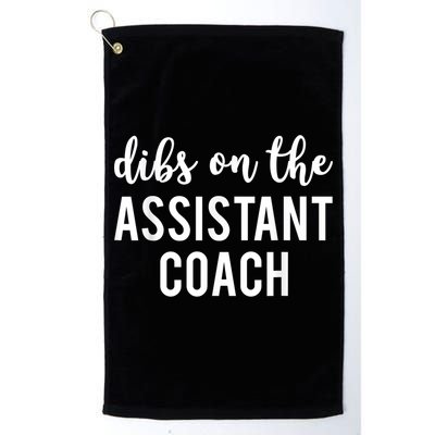 Dibs On The Assistant Coach Funny Sports Coach Golf Towel