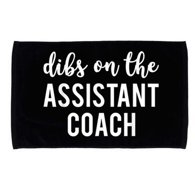 Dibs On The Assistant Coach Funny Sports Coach Microfiber Hand Towel