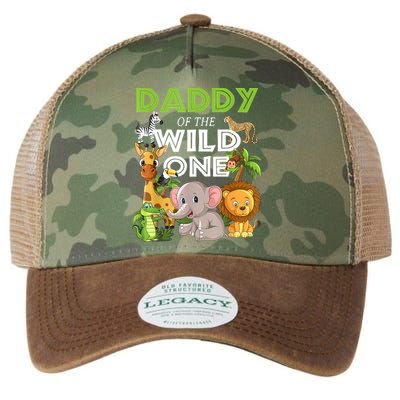 Daddy Of The Wild One Zoo Birthday Safari Jungle Animal Legacy Tie Dye Trucker Hat