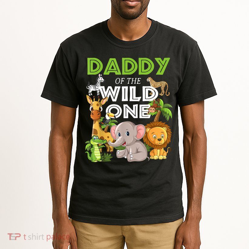 Daddy Of The Wild One Zoo Birthday Safari Jungle Animal Tall T-Shirt