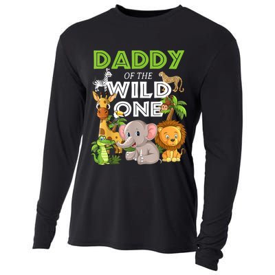 Daddy Of The Wild One Zoo Birthday Safari Jungle Animal Cooling Performance Long Sleeve Crew