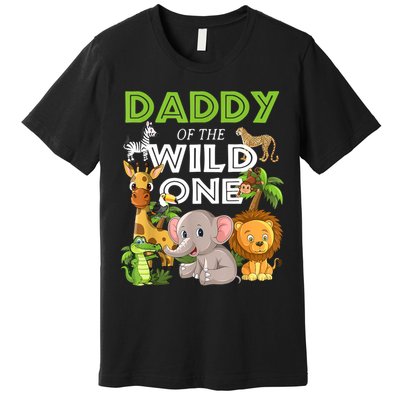 Daddy Of The Wild One Zoo Birthday Safari Jungle Animal Premium T-Shirt