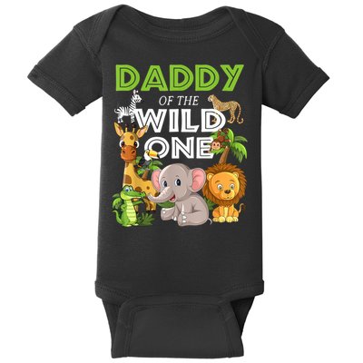 Daddy Of The Wild One Zoo Birthday Safari Jungle Animal Baby Bodysuit