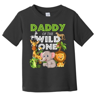 Daddy Of The Wild One Zoo Birthday Safari Jungle Animal Toddler T-Shirt