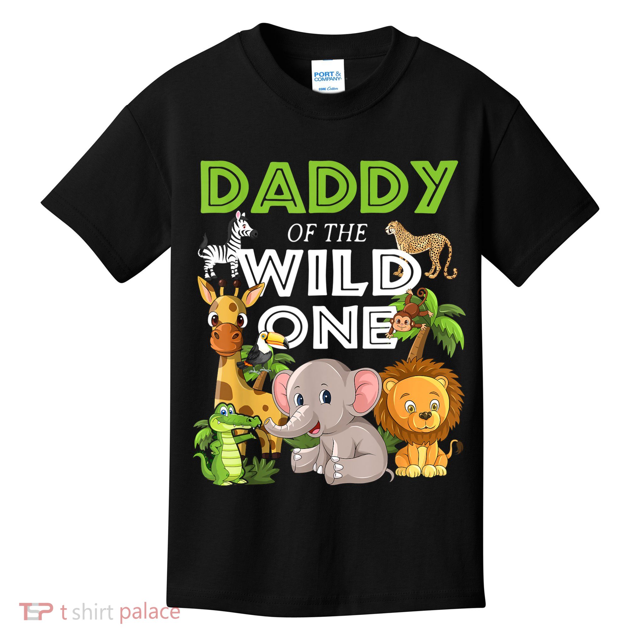 Daddy Of The Wild One Zoo Birthday Safari Jungle Animal Kids T-Shirt