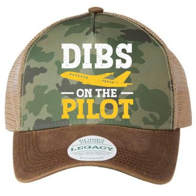 Dibs On The Pilot Cute Gift Legacy Tie Dye Trucker Hat